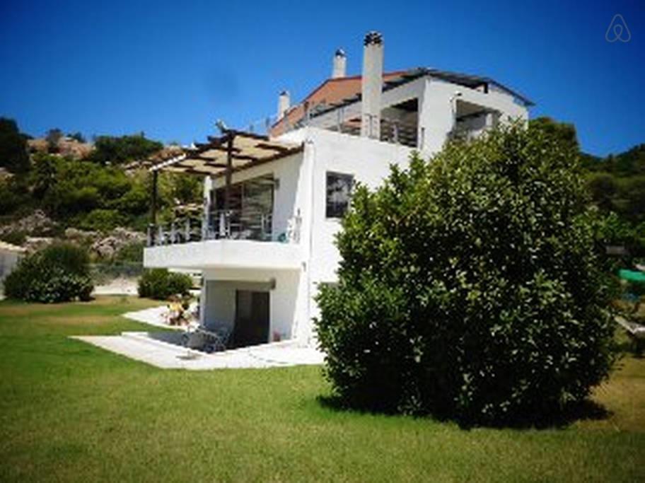 Villa Marvelous House By The Sea Limni Vouliagmenis Exterior foto